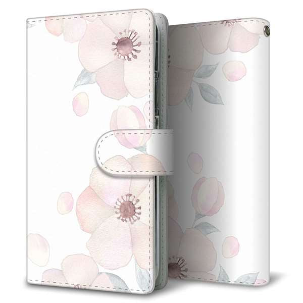 docomo LG style3 L-41A 高画質仕上げ プリント手帳型ケース(通常型)【SC948 ドゥ・フルール(ホワイト)】