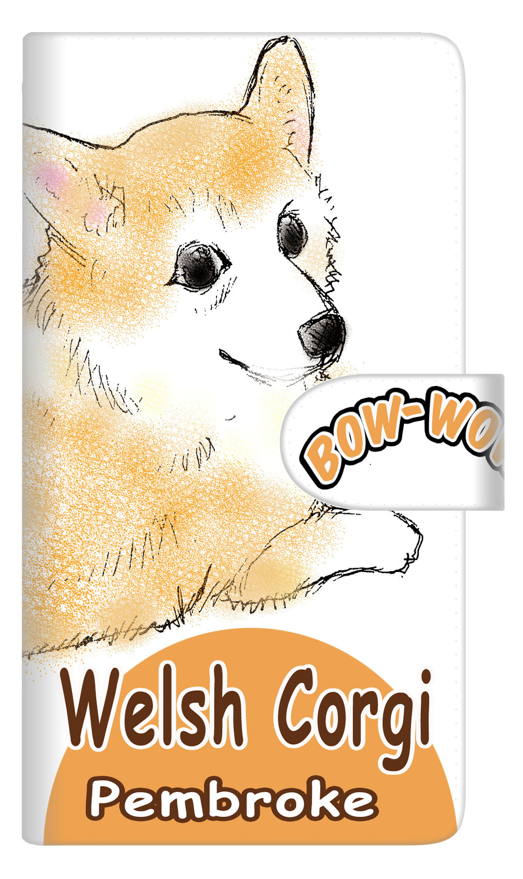 iPhone6 PLUS 高画質仕上げ プリント手帳型ケース(通常型)【YD802 コーギー03】