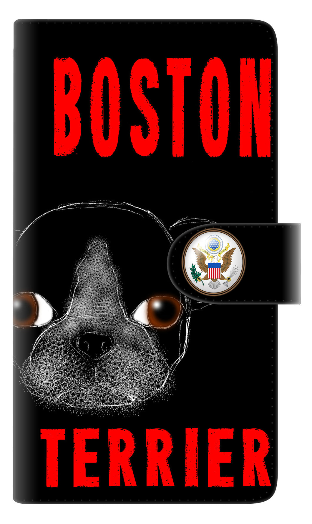 iPhone6 PLUS 高画質仕上げ プリント手帳型ケース(通常型)【YD853 ボストンテリア04】