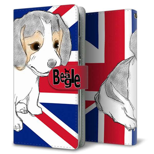 Xperia XZ3 SOV39 au 高画質仕上げ プリント手帳型ケース(通常型)ビーグル