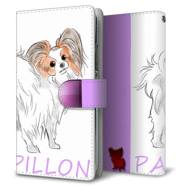 Xperia 10 IV SOG07 au 高画質仕上げ プリント手帳型ケース(通常型)パピヨン