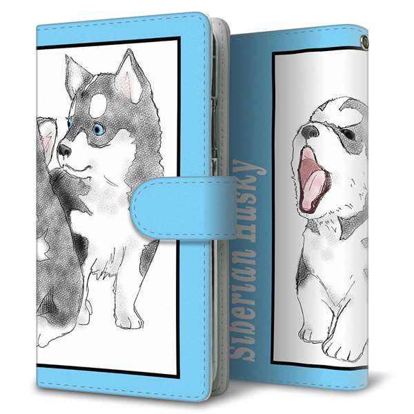 Redmi Note 10 JE XIG02 au 高画質仕上げ プリント手帳型ケース(通常型)【YD891 シベリアンハスキー02】