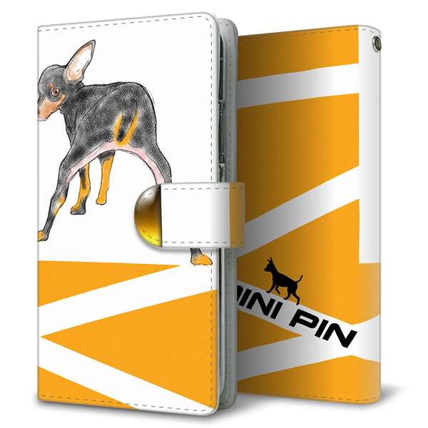 HUAWEI(ファーウェイ)nova lite 2 FIG-LA1 高画質仕上げ プリント手帳型ケース(通常型)【YD912 ミニチュアピンシャー03】