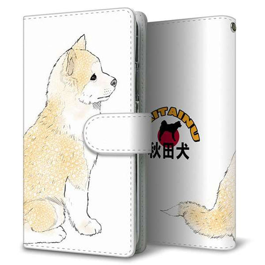 AQUOS sense2 SHV43 au 高画質仕上げ プリント手帳型ケース(通常型)秋田犬