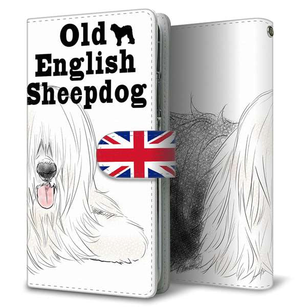 docomo ギャラクシーA51 SC-54A 高画質仕上げ プリント手帳型ケース(通常型)【YD998 オールドイングリッシュシープドッグ01】