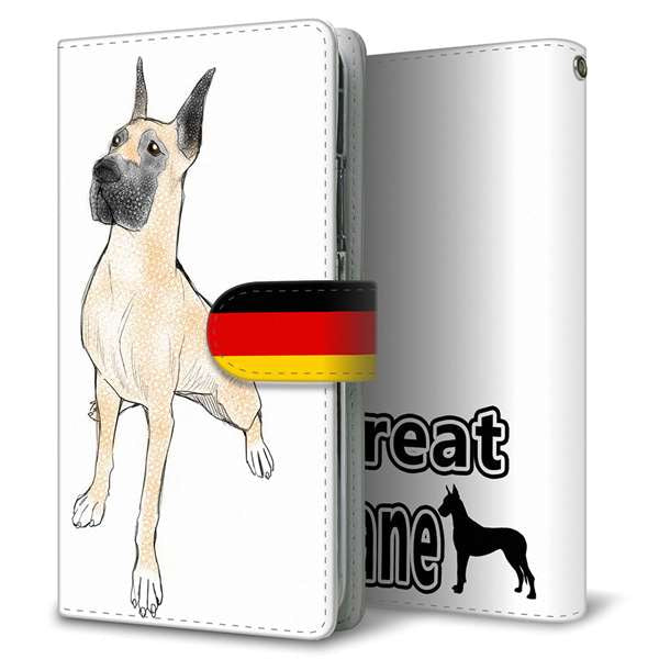 ZenFone(ゼンフォン)Max(M2) ZB633KL 高画質仕上げ プリント手帳型ケース(通常型)【YE804 グレートデーン01】