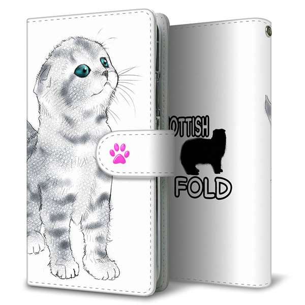 OPPO A55s 5G A102OP SoftBank 高画質仕上げ プリント手帳型ケース(通常型)【YE818 スコティッシュフォールド03】