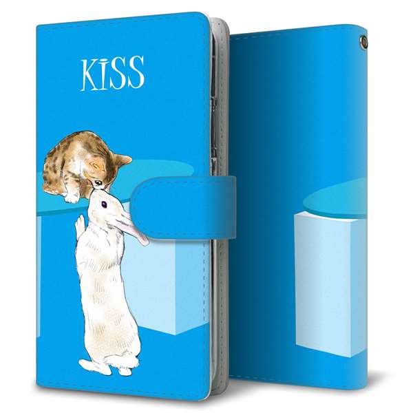 AQUOS sense7 SH-M24 楽天モバイル 高画質仕上げ プリント手帳型ケース(通常型)【YE912 キス02】