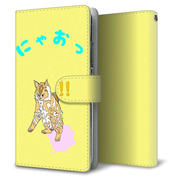 au HUAWEI(ファーウェイ) P30 lite Premium HWV33 高画質仕上げ プリント手帳型ケース(通常型)【YE915 ニャオ!】