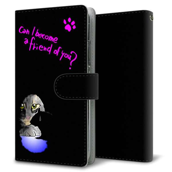 Y!mobile LG Q Stylus 801LG 高画質仕上げ プリント手帳型ケース(通常型)【YE917 トモダチ】