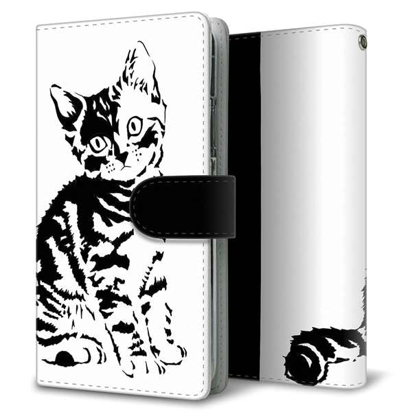 au アクオスゼロ2 SHV47 高画質仕上げ プリント手帳型ケース(通常型)【YE936 にゃんこ】