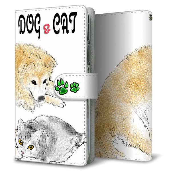 au HUAWEI(ファーウェイ) P30 lite Premium HWV33 高画質仕上げ プリント手帳型ケース(通常型)【YE994 ラブドッグ03】