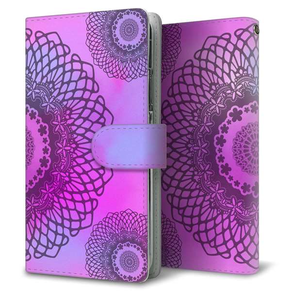 Android One S4 高画質仕上げ プリント手帳型ケース(通常型)【YJ344 レース】