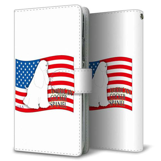 iPhone12 Pro 高画質仕上げ プリント手帳型ケース(通常型)アメリカ国旗と犬