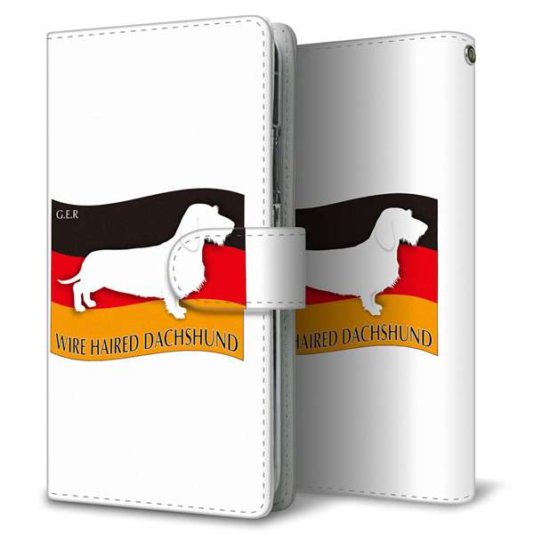 Google Pixel 6a 高画質仕上げ プリント手帳型ケース(通常型)ドイツ国旗と犬