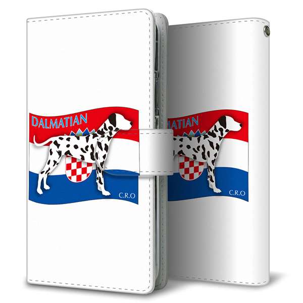 iPhone12 Pro 高画質仕上げ プリント手帳型ケース(通常型)国旗と犬