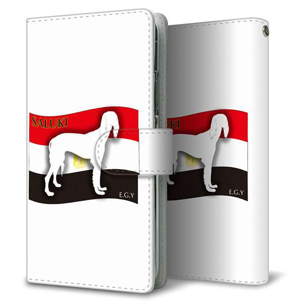 Galaxy S23 Ultra SCG20 au 高画質仕上げ プリント手帳型ケース(通常型)国旗と犬