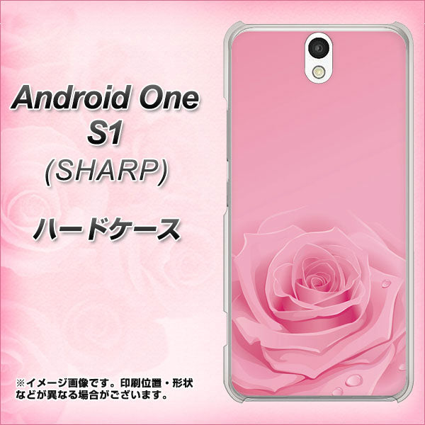 Y!mobile アンドロイドワン S1 高画質仕上げ 背面印刷 ハードケース【401 ピンクのバラ】