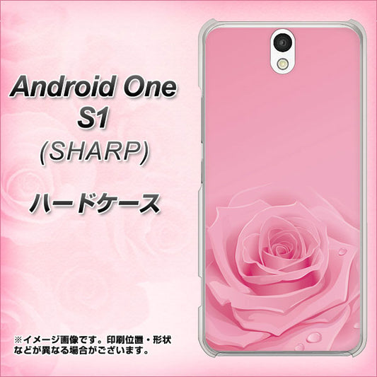 Y!mobile アンドロイドワン S1 高画質仕上げ 背面印刷 ハードケース【401 ピンクのバラ】