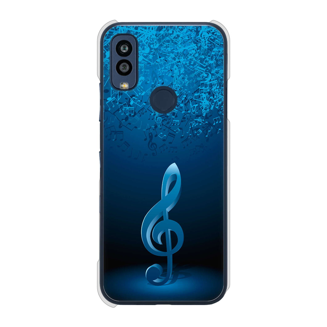 Android One S10 Y!mobile 高画質仕上げ 背面印刷 ハードケース 音符
