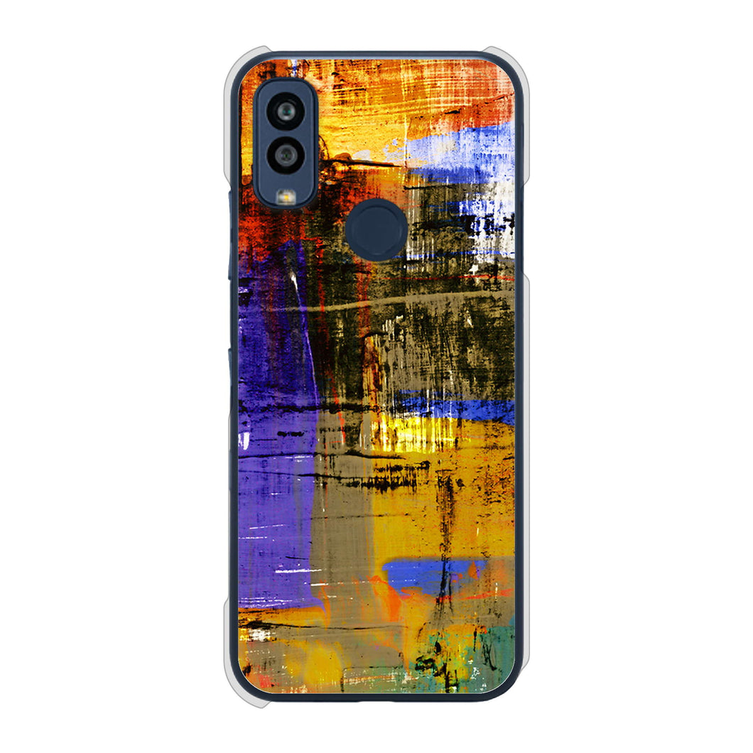 Android One S10 Y!mobile 高画質仕上げ 背面印刷 ハードケース 【609 クラッシュアートBL】