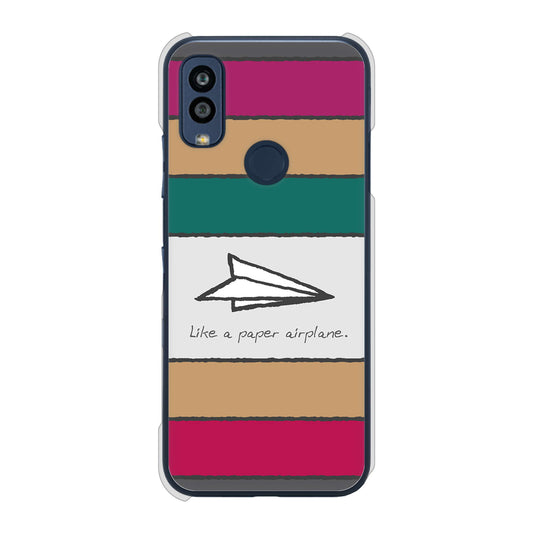 Android One S10 Y!mobile 高画質仕上げ 背面印刷 ハードケース 【IA809 かみひこうき】