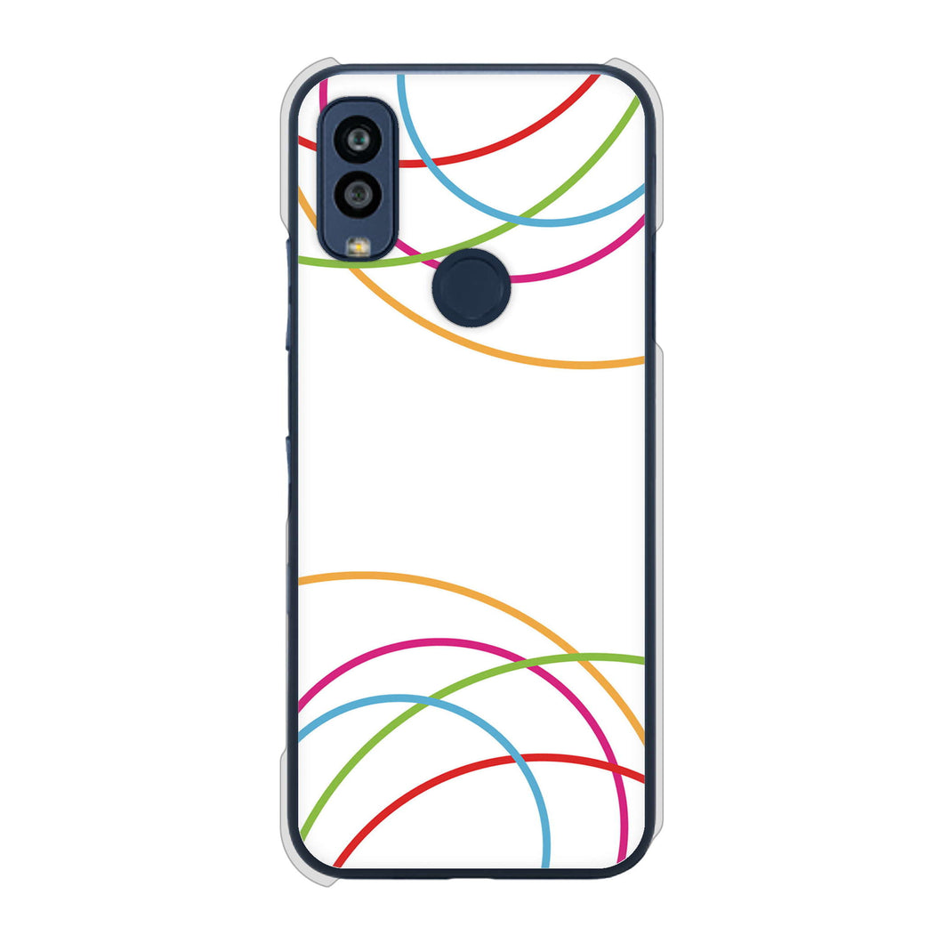 Android One S10 Y!mobile 高画質仕上げ 背面印刷 ハードケース 【IB912 重なり合う曲線】