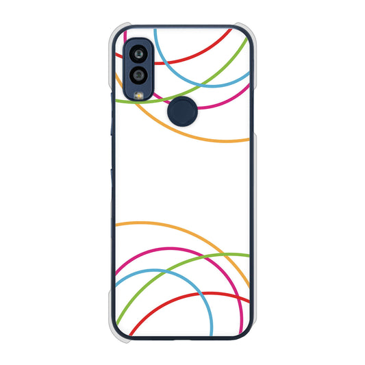 Android One S10 Y!mobile 高画質仕上げ 背面印刷 ハードケース 【IB912 重なり合う曲線】