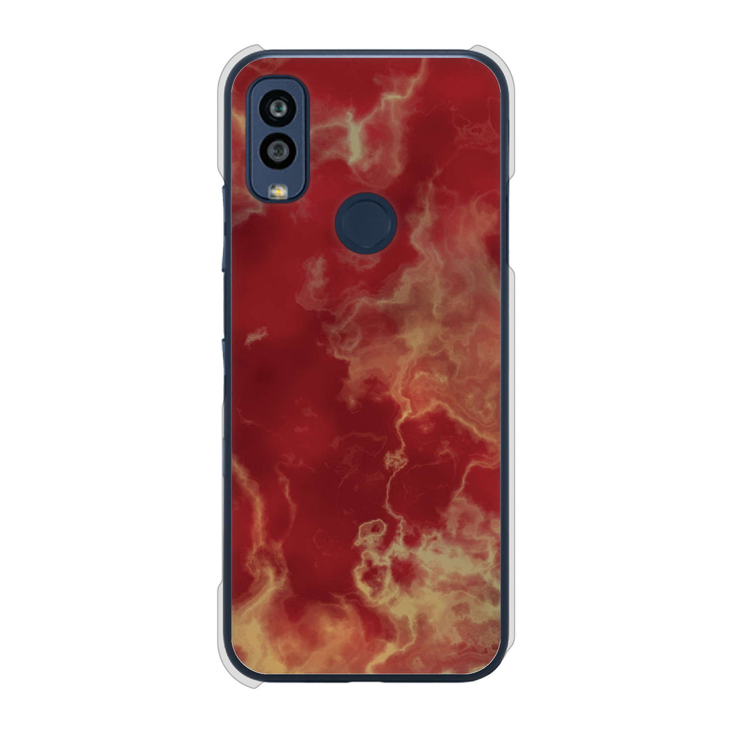 Android One S10 Y!mobile 高画質仕上げ 背面印刷 ハードケース 大理石BK