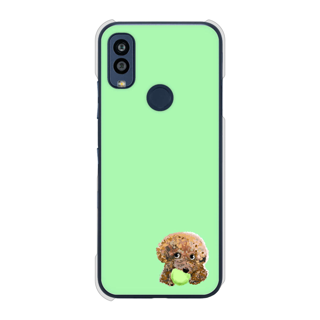 Android One S10 Y!mobile 高画質仕上げ 背面印刷 ハードケース トイプードル&ボール