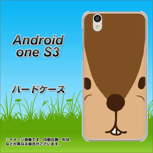 Android One S3 高画質仕上げ 背面印刷 ハードケース【349 りす】