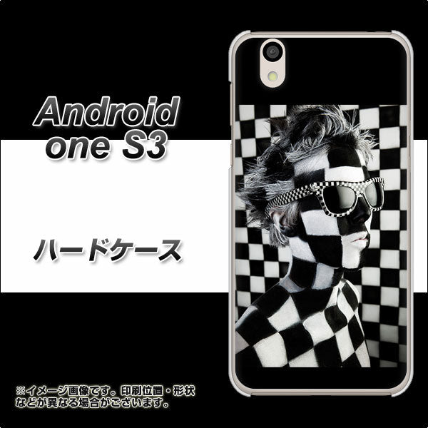 Android One S3 高画質仕上げ 背面印刷 ハードケース【357 bk&wh】