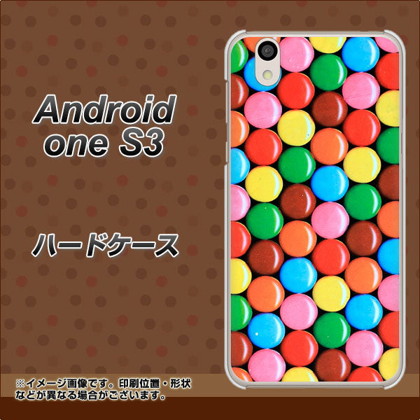 Android One S3 高画質仕上げ 背面印刷 ハードケース【448 マーブルチョコ】