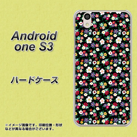 Android One S3 高画質仕上げ 背面印刷 ハードケース【778 マイクロリバティプリントBK】