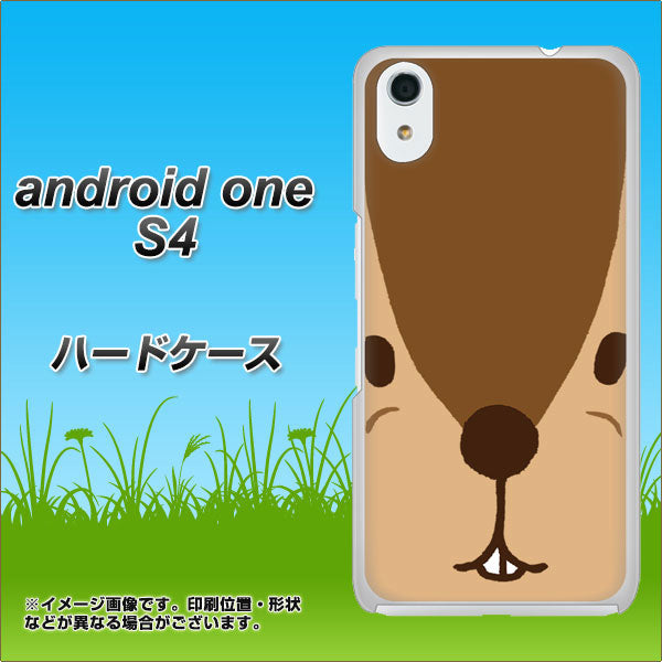 Android One S4 高画質仕上げ 背面印刷 ハードケース【349 りす】