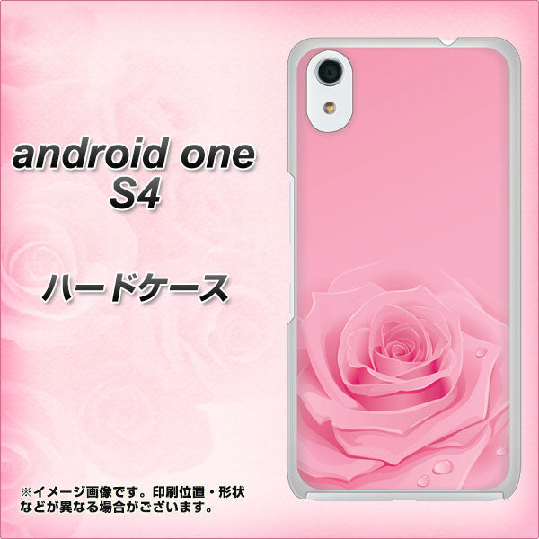 Android One S4 高画質仕上げ 背面印刷 ハードケース【401 ピンクのバラ】