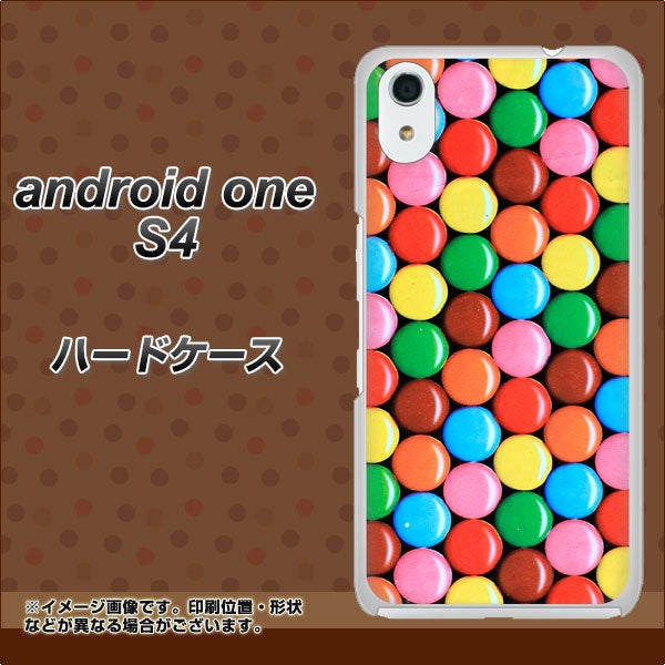 Android One S4 高画質仕上げ 背面印刷 ハードケース【448 マーブルチョコ】