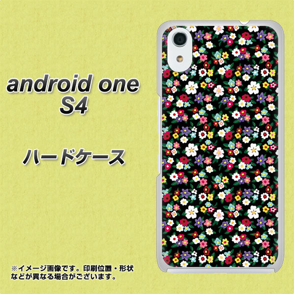 Android One S4 高画質仕上げ 背面印刷 ハードケース【778 マイクロリバティプリントBK】