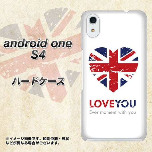 Android One S4 高画質仕上げ 背面印刷 ハードケース【SC803 ユニオンジャック ハートビンテージ】