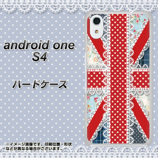 Android One S4 高画質仕上げ 背面印刷 ハードケース【SC805 ユニオンジャック レース】