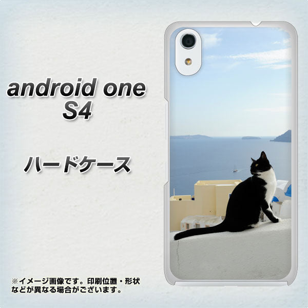 Android One S4 高画質仕上げ 背面印刷 ハードケース【VA805 ネコと地中海】