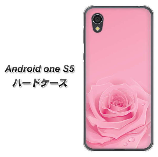 Android One S5 高画質仕上げ 背面印刷 ハードケース【401 ピンクのバラ】