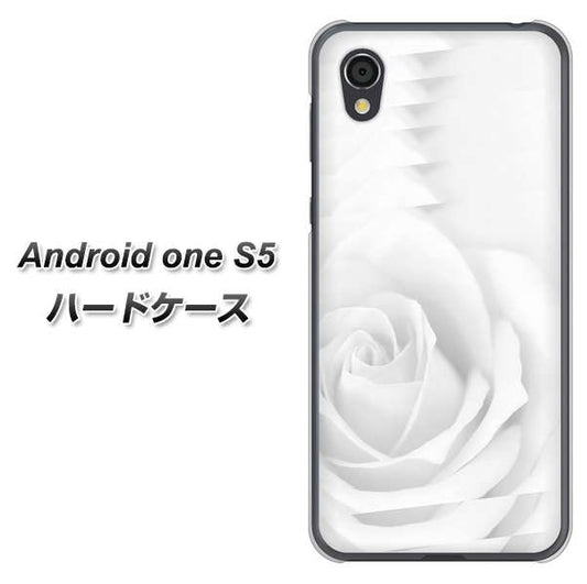 Android One S5 高画質仕上げ 背面印刷 ハードケース【402 ホワイトＲｏｓｅ】