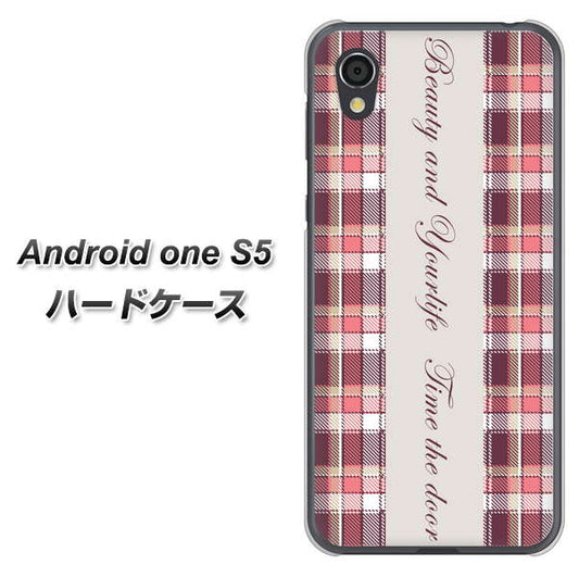 Android One S5 高画質仕上げ 背面印刷 ハードケース【518 チェック柄besuty】