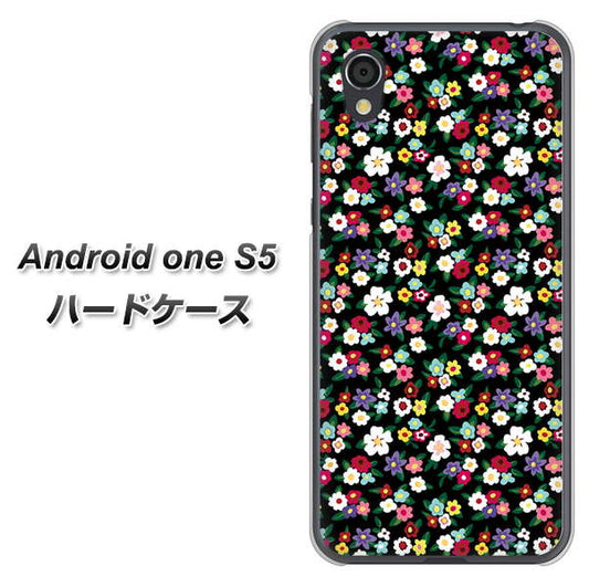 Android One S5 高画質仕上げ 背面印刷 ハードケース【778 マイクロリバティプリントBK】