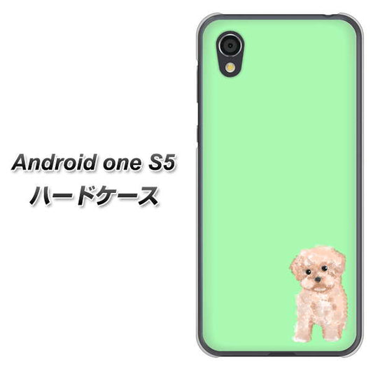 Android One S5 高画質仕上げ 背面印刷 ハードケース【YJ063 トイプードルアプリコット(グリーン)】