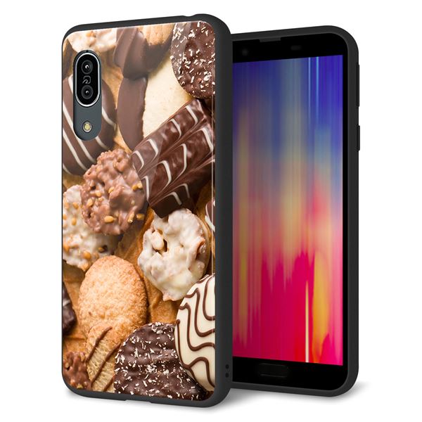 Andoroid One S7 強化ガラス&TPUスマホケース ガラプリ【442 クッキー mix】