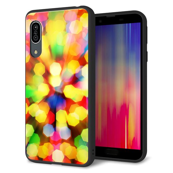 Andoroid One S7 強化ガラス&TPUスマホケース ガラプリ【VA874 未来へのワープ】