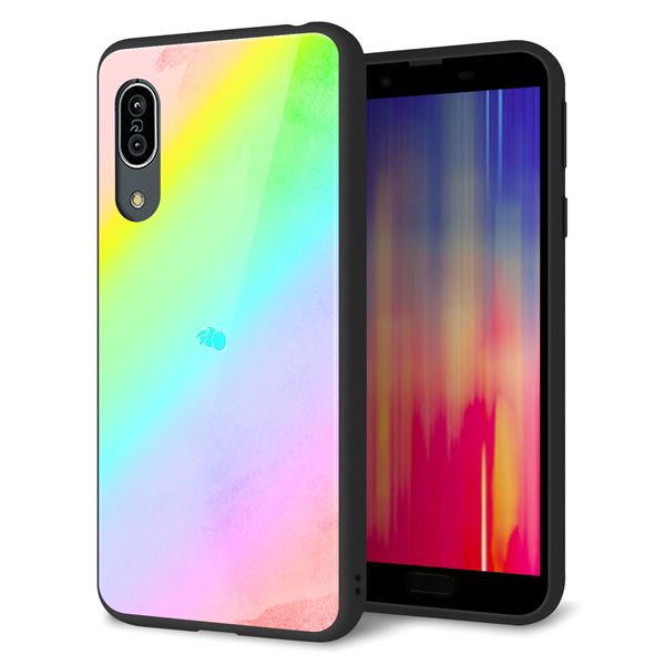 Andoroid One S7 強化ガラス&TPUスマホケース ガラプリ【YJ287 デザイン】