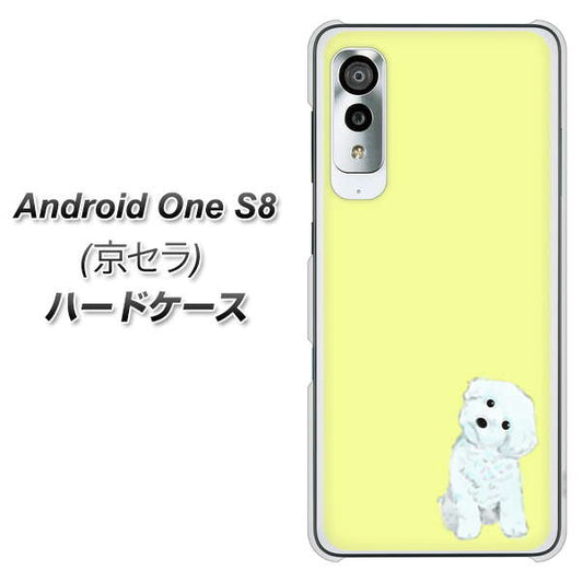 アンドロイドワン S8 高画質仕上げ 背面印刷 ハードケース【YJ072 トイプードルホワイト(イエロー)】